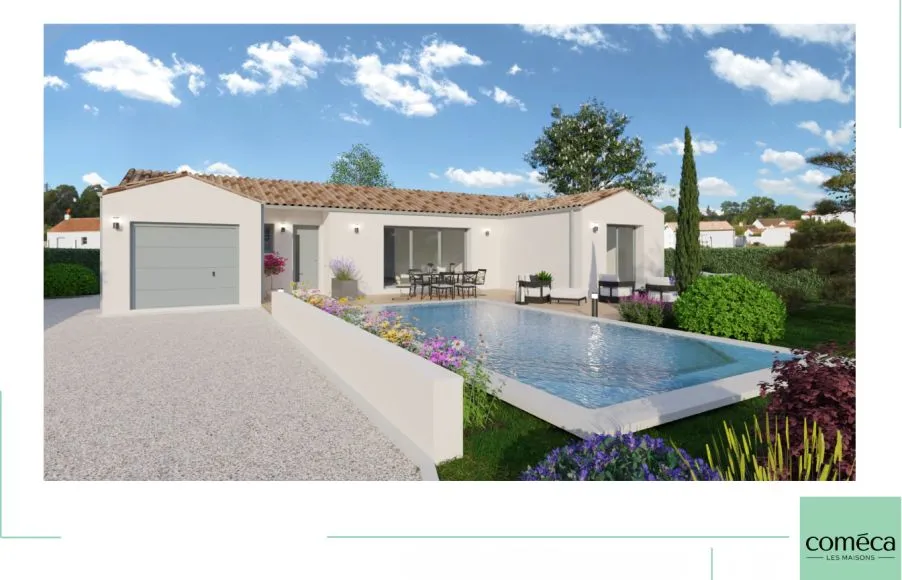 Image L'ILE-D'OLONNE Projet de construction d'une maison 105 m² avec terrain à  3 chambres + garage